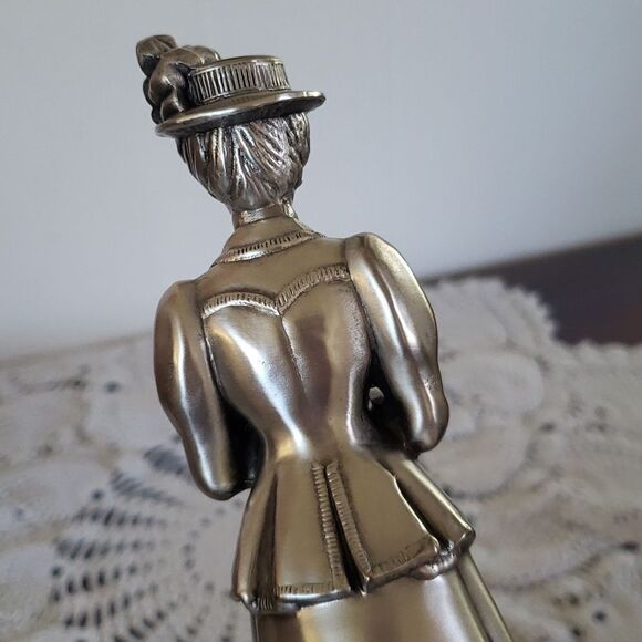 Vtg 1984-85 Avon's Very Best Award for Sales Volume Pewter Mrs PFE Albee Statue - Picture 6 of 8